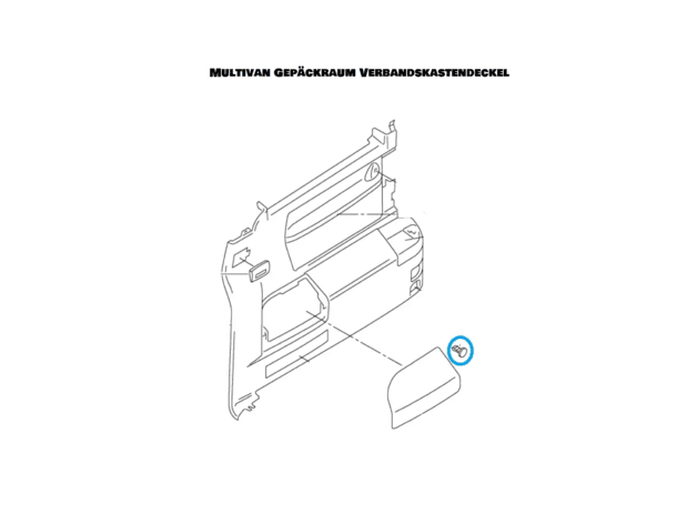 VW Multivan Verbandskastendeckel Clip - image 3 of 3