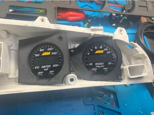 Supra Mk3 cluster's oil gauge adapter for AEM x-series gauge - image 3 of 5