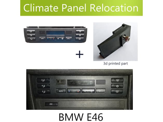 Double Din AC Relocation Bezel for BMW E46, cheap solution - image 5 of 5