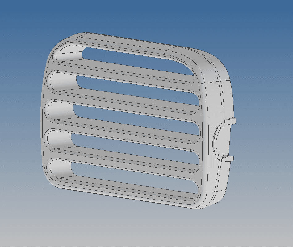 Simple Renault Clio II / Thalia I mid fan cover, ventillaton grille - image 4 of 4