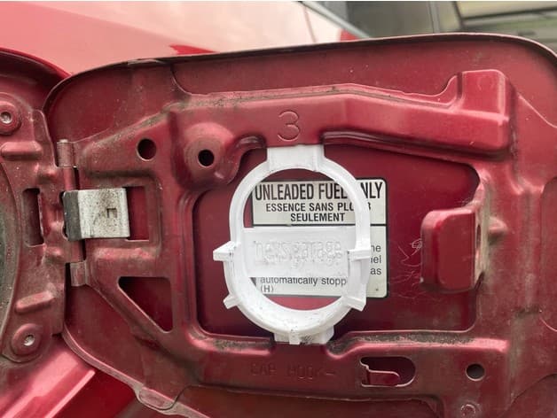 Subaru Forester Gas / Fuel Cap Holder - GUSSETED (Remixed unit by elanaut) - image 2 of 6
