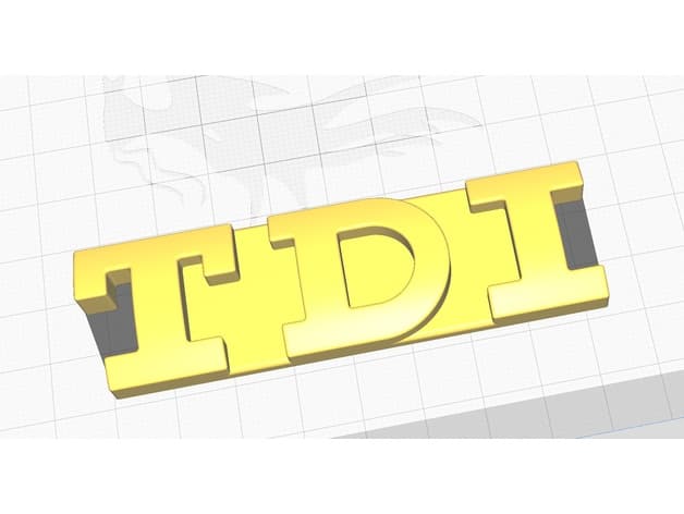 VW TDI Badge in GTI font - image 3 of 3
