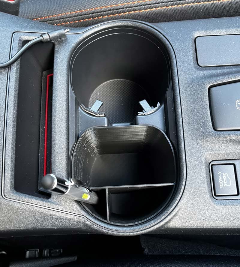 2022 SUBARU XV CROSSTREK cup holder mod - image 2 of 3