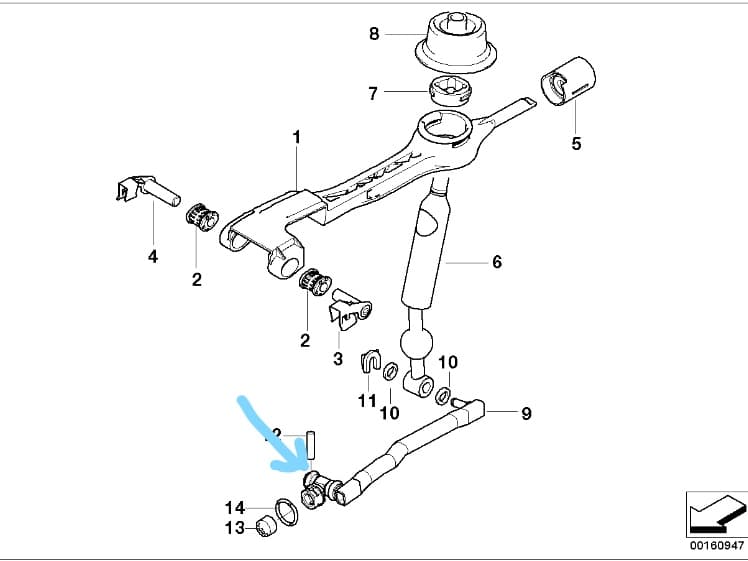 BMW 25117506858 E46 shifter hub mannual 6 speed transmission - image 5 of 6