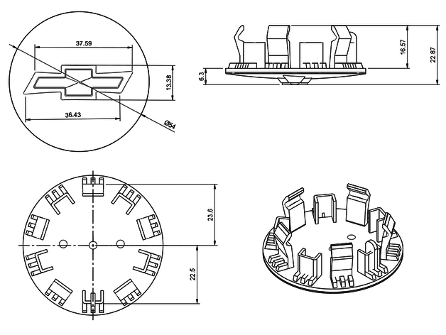 Chevrolet wheel center cap - image 5 of 6