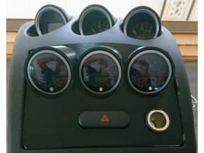Nissan 350Z center console gauge panel - replaces cubby storage - image