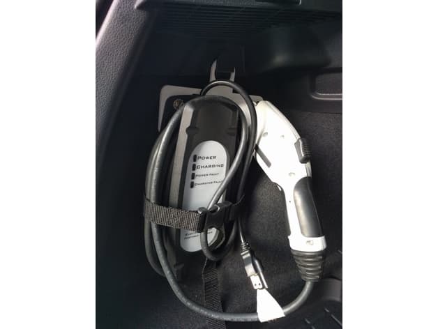 Photo of VW e-Golf portable charge cord holder
