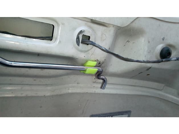 Jeep Wrangler TJ hood prop rod holder - image