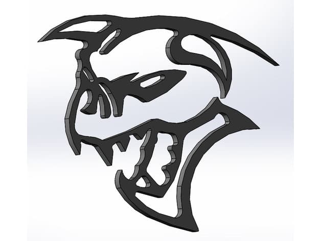 Dodge Challenger Ghoul Fender Emblem Badge Logo - image
