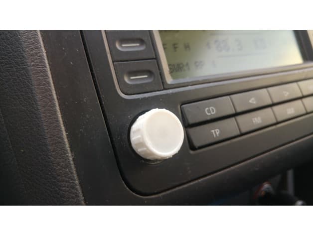 Volkswagen radio knob button - image