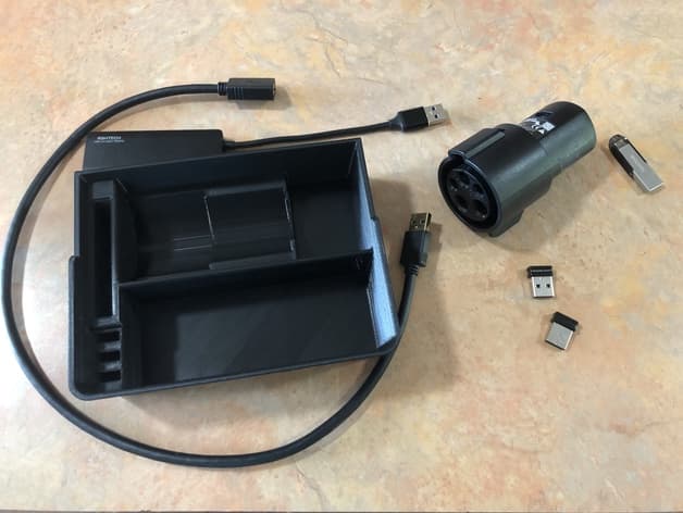 Tesla Model 3 Tray with Integrated USB Hub + J1772 Slot - image