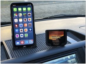 VW T5 Dashboard iPhone 11 Pro holder with charger and parking card slot - image