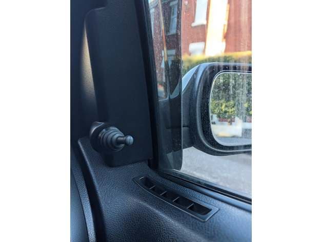 Ford Fiesta MK6 manual mirror adjuster knob gaiter mount - image