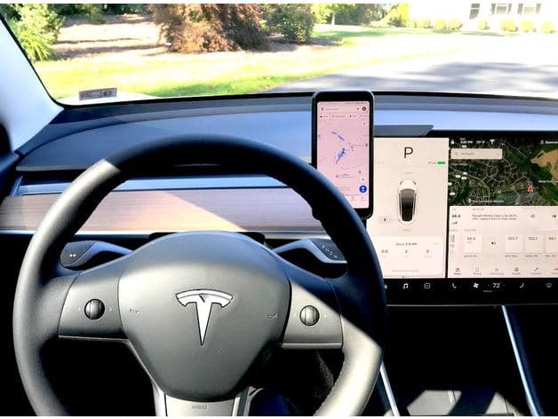 Tesla Model 3 Screen Mount for Phone, Pop Socket, 17mm Ball - image
