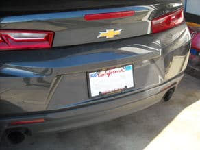 Camaro (mostly) license plate frame - image