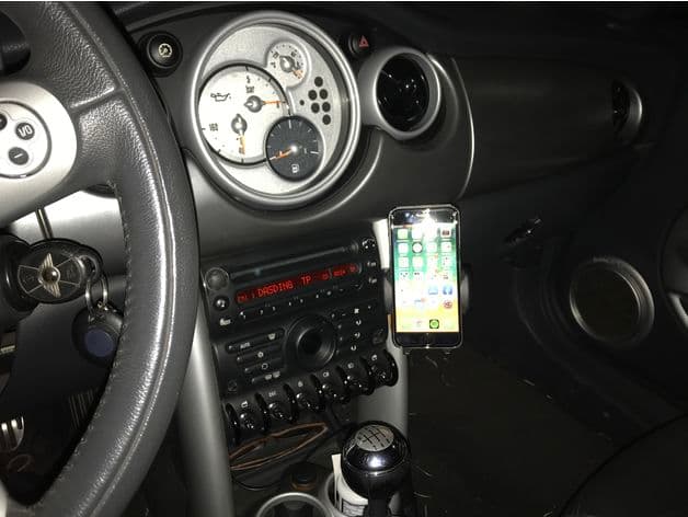 Car Phone Holder Downtube for Mini Cooper S One R50 R52 R53 - image