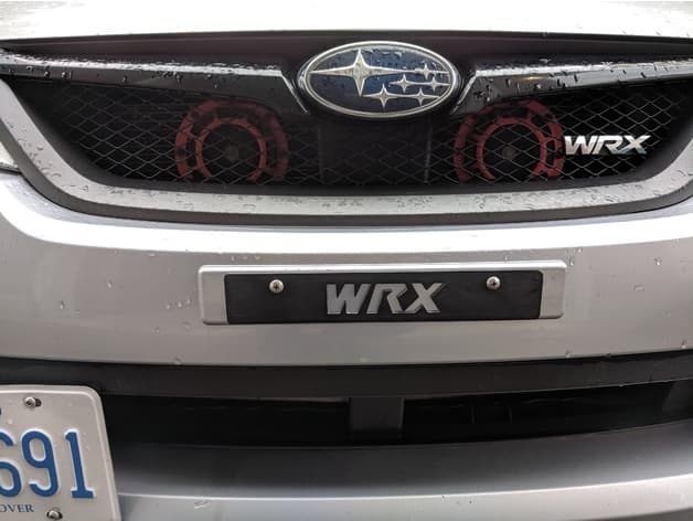 Photo of WRX Front License Plate Delete