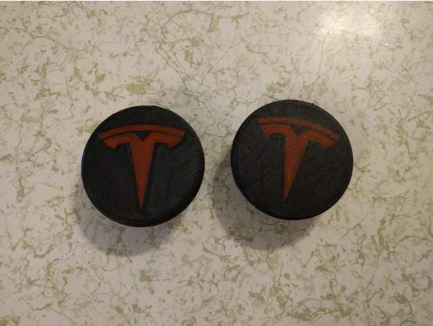 Tesla Wheel Center Cap - Color Inset - image