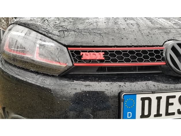 VW TDI Badge in GTI font - image
