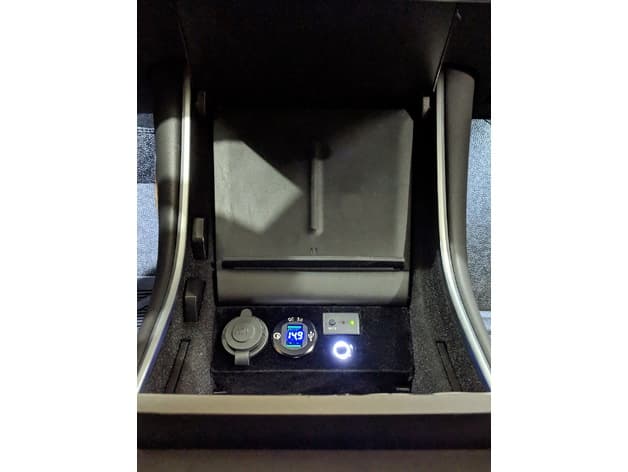 Tesla Model 3 uniden radar remote console + usb + 12v - image