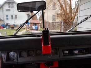 Jeep YJ - Uniden handheld CB dash mount holder - image