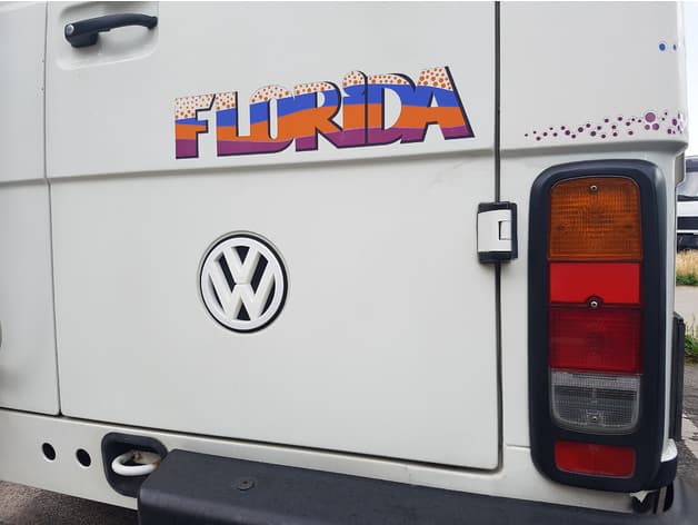 Photo of Volkswagen LT MK1 badge for rear door 140mm 281853601D