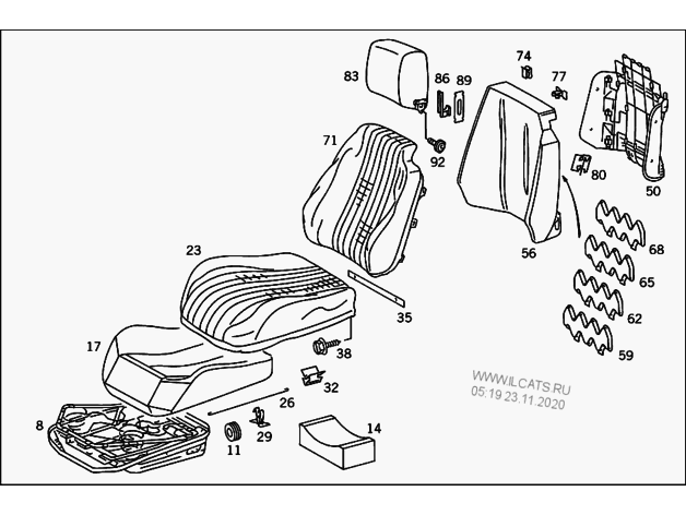 Mercedes Seat Cushion Clip 1409883778 - image