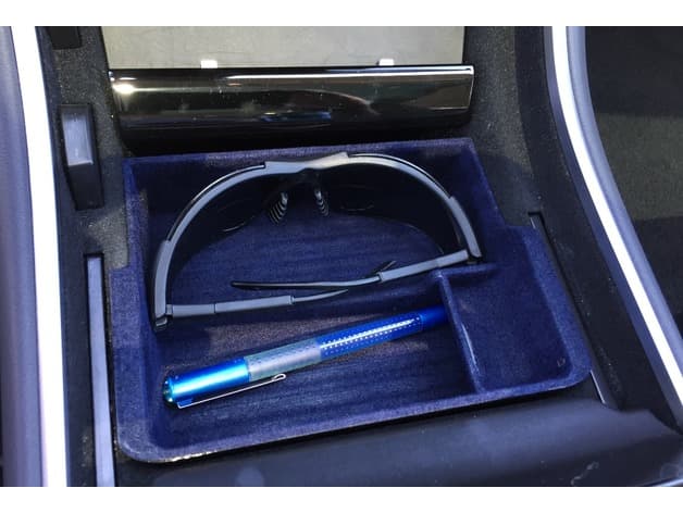 Photo of Tesla Model 3 center console tray