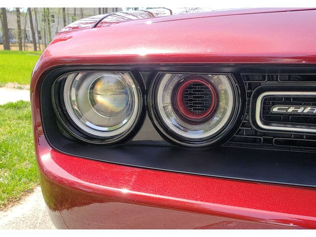 Photo of 2015-2021 DODGE CHALLENGER COLD AIR HEADLIGHT INTAKE RING TUBE WITH GRILLS