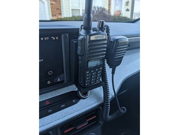 Photo of Ford FITS Baofeng UV-82C Mount with Mic (2022 Ford Maverick)